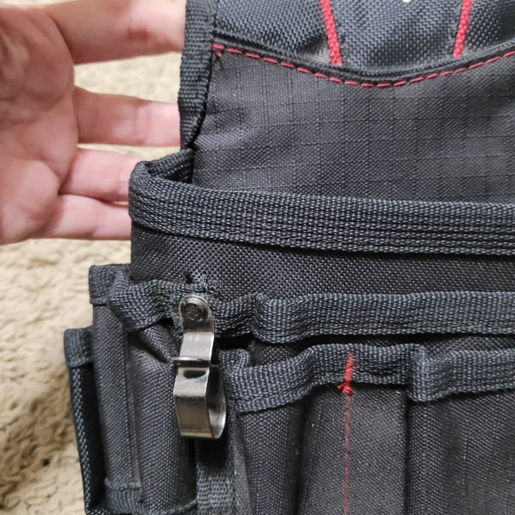 Husky 5 Pocket Black Belt Pouch Tool Holster Polyester 5 Inch - Picture 3 of 6